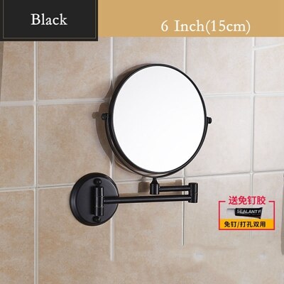 Houmaid Bathroom Fixture Shower Room Makeup Bath Mirror Cosmetology Copper Mirror Two-sided Mirror For Holtel