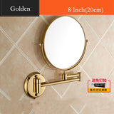 Houmaid Bathroom Fixture Shower Room Makeup Bath Mirror Cosmetology Copper Mirror Two-sided Mirror For Holtel