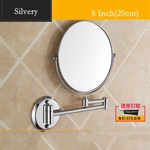 Houmaid Bathroom Fixture Shower Room Makeup Bath Mirror Cosmetology Copper Mirror Two-sided Mirror For Holtel