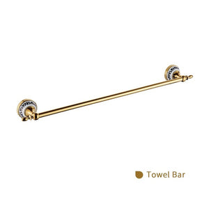 Gold Bathroom Accessories Ceramics Sets Bathroom Towel Holder for Wall Toilet Paper Holder Toilet Brush Holder Bathroom Fixtures