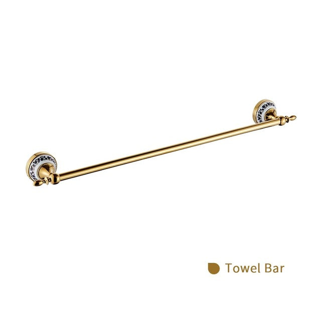 Gold Bathroom Accessories Ceramics Sets Bathroom Towel Holder for Wall Toilet Paper Holder Toilet Brush Holder Bathroom Fixtures