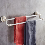 White antique brushed aluminum bathroom fixture bathtub hardware set towel rack towel bar paper frame cloth hook series: free pu