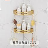 Luxury gold brushed aluminum bathroom fixture bathtub hardware set towel rack towel bar paper frame cloth hook series