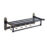 Black antique brushed aluminum bathroom fixture bathtub hardware set towel rack towel bar paper frame cloth hook series