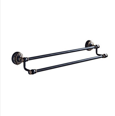 Black antique brushed aluminum bathroom fixture bathtub hardware set towel rack towel bar paper frame cloth hook series