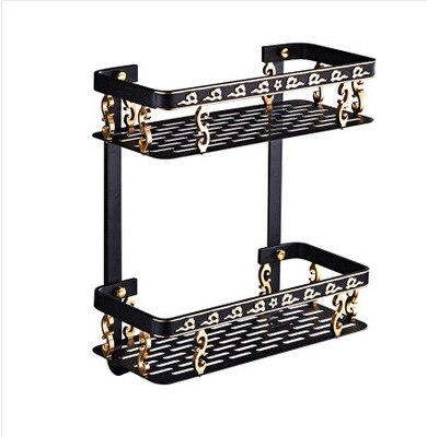 Black antique brushed aluminum bathroom fixture bathtub hardware set towel rack towel bar paper frame cloth hook series