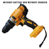 1x Electric Drill 18V Li-Ion Brushless Cordless Combi Hammer Workshop Equipment