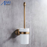 Antique Brushed Carved Bathroom Hardware Towel Shelf Towel Bar Paper Holder Cloth Hook Fixture home improvement BHA01