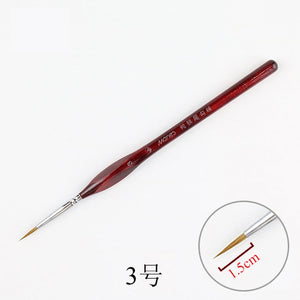 1 Piece Paint Brush Miniature Detail Fineliner Nail Art Drawing Brushes Wolf Half Paint Brushes For Acrylic Painting Supplies