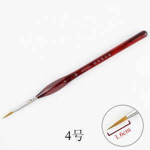 1 Piece Paint Brush Miniature Detail Fineliner Nail Art Drawing Brushes Wolf Half Paint Brushes For Acrylic Painting Supplies