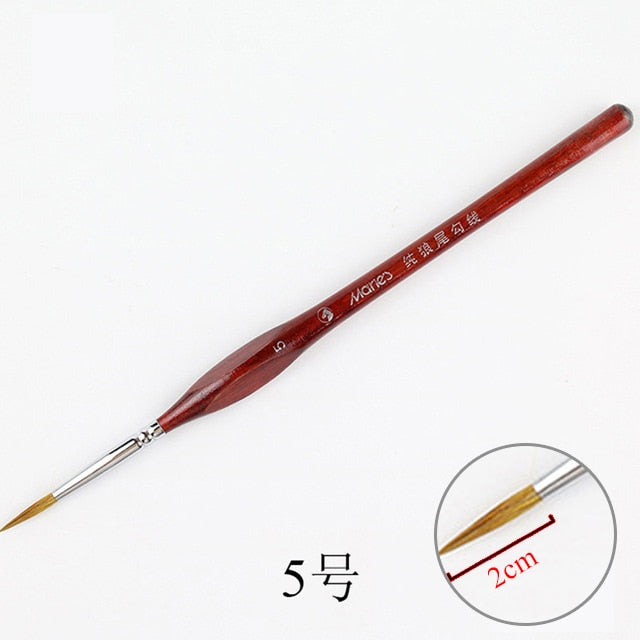 1 Piece Paint Brush Miniature Detail Fineliner Nail Art Drawing Brushes Wolf Half Paint Brushes For Acrylic Painting Supplies