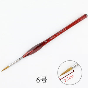 1 Piece Paint Brush Miniature Detail Fineliner Nail Art Drawing Brushes Wolf Half Paint Brushes For Acrylic Painting Supplies